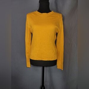 H&M Mustard Long Sleeve Ribbed Top